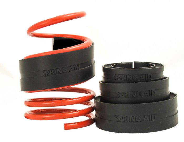 INCLUDED 1 PAIR FITS INTO SPRING GAP 18-25mm 2 SPRING AIDS BITS4REASONS NEW MODEL E-TECH COIL SPRING AID SUSPENSION TOWING ASSISTORS 